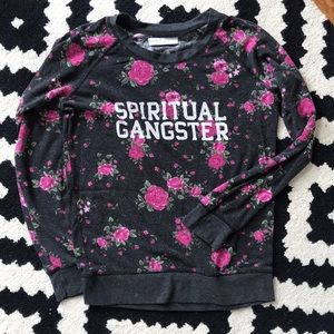 Spiritual Gangster floral sweatshirt Large